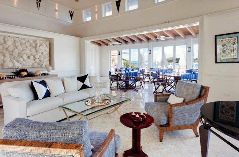 Shrayfy interior — natural stone living hall